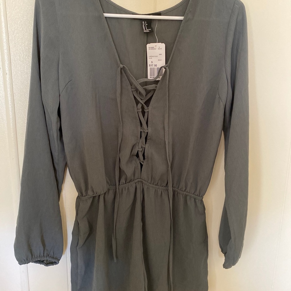 Olive green romper
